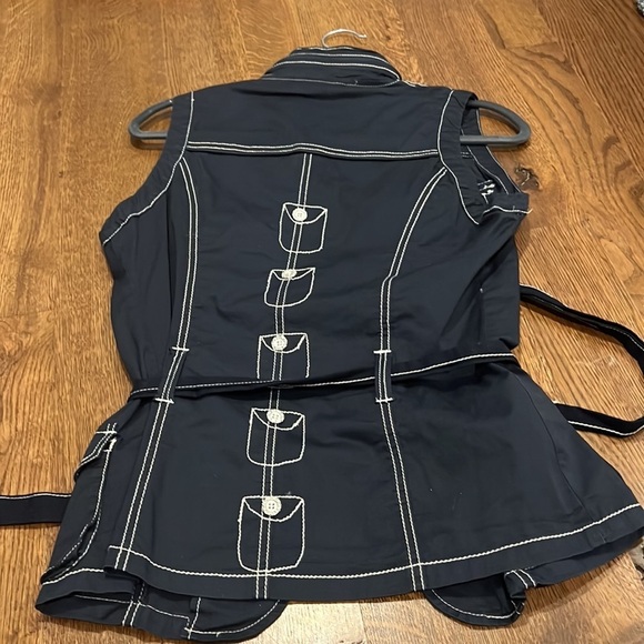 Women’s Navy Blue Vest - Picture 2 of 3